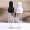 5 ml 1/6 once di bottiglie di olio essenziale in vetro trasparente ridotto per gocce di gocce di gocce per fiale per profumi contenitori per contenitori liquidi estetici con occhio dro avrf