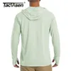 Men's T-Shirts TACVASEN Sun Protection T-Shirts Mens Long Sleeve Hoodie Casual UV-Proof T-Shirts Breathable Lightweight Quick Dry T shirts Male 230815