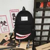 Bookbag Designer Laptop Backpack Sac à dos d'école Wry Mouth Shark Sac à dos Designer Grande capacité Cartable Jeunes Classique Sac de voyage étanche Halloween