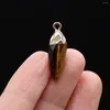 Anhänger Halskettenkegelform natürliche Flash Labradoriten Charms Tiger Eye Stone für die Herstellung von DIY Jewerly Halskette 8x25mmmm