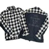 Camisas informales para hombres Hombres increíbles Camisa de algodón a cuadros de moda de bolsillo alto Tamaño 1 2 3 #387 230815