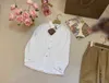 designer Baby Clothes autumn Tracksuit kids Casual set Size 90-140 CM 2pcs Long sleeve shirt and Khaki trousers July10