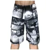 Heren shorts Kleding Men Drawstring Korte snel drogende eenvoudige bedrukte zwem surfen Surfen Strandkledingbroek Casual