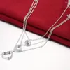 Ketting oorbellen set groothandel 925 kleur zilveren liefde hart oorrang sieraden voor vrouwen mode klassiek trouwfeest kerstcadeau