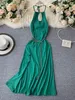 Casual Dresses Yuoomuoo Women Dress Fashion Chains Belt High Split Long Summer Backless Sexy Party Vestidos
