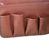 Förvaringspåsar 5 fickor väska SOFA SIDA ARM REST HANGING ARGANISER POUCH PU LÄDER VATTET STÄLLS Säng