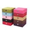 Jewelry Pouches Can Choose Styles And Color Wooden Velvet With Lock Double Jewelery Storage Earring Ring Box