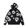 Men's Hoodies Winter Readymade Foam Flower Co Branded Denim Tears Women Puff Printed Distressed Pullover Cap Embroidery White Kapok Tidal 154