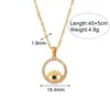 Pendant Necklaces MamacitaSlay Women's Jewelry Water Wave Chain Hollowed Out Round Glasses Necklace High-end Glamour