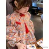 Girl's Dresses Girls 'Dress Little Girls' Hanfu Cheongsam kjol Spring Dress 2023 New Children's Floral Princess Dress R230816