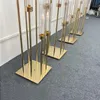 8 Arm Gold Metal Metall Floor Candelabra Hochzeitshalter Tischdekorationen Mittelstücke von Sea Lkgwi senden