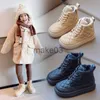 Boots Children's Cotton Boots 2023 Vinter British Style Plysch Lightweight Fashion Boots 215 år Super Soper Comfort Warm J230816