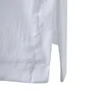 Męskie koszule swobodne bawełniana klamra bielizna pół plaket letni krótki rękaw stałe chiński w stylu mandarynki koszula 230815