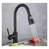 Bathroom Sink Faucets Kitchen Faucet Brass Pull Out Water Tap Swivel Spout Cold Mixer 360 Degree Rotation 2 Way Function