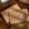 Gift Wrap 20pcs/set Retro Kraft Paper Envelope A5 Size Wallet Type With White Strap Material File Storage Bag Office School