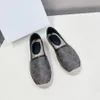 Top haftowane litery lniane na espadrilles buty sprężyn flats mokasyna ręcznie wykonane designerskie buty dla kobiet