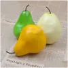 Party Decoration 10Pcs 9.5Cmx8Cm Mix Color High Imitation Fake Artificial Pear Fruit Model Plastic Simated Frui Drop Delivery Home Gar Dhld6
