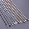 Chains 1PC No Fade Stainless Steel Water Wave Size 2.5MM 45CM Chain Long Necklace For Men Women Jewelry Fashion Metal Accessory