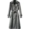 Trench femminile Coach a vento a lunghezza del ginocchio Plus 2023 Spring and Autumn Business Fashion Plaid Office Coat