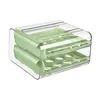 Förvaringsflaskor ägghållare för kylskåp utrymme sparar transparent bricka container färskt lådskåp skafferi