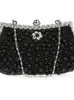 Evening Bags Pearl Women's Bag Handmade String Embroidered and Diamond-encrusted Evening Bag Bride's Cheongsam Bag in Hand 230815