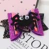 Hair Accessories 20 Pcs/Lot 3inch Glitter Halloween Hair Bows With Clips For Girls Kids Spider Hair Clips Hairpins Party Accessories 230816