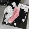 Socks & Hosiery Designer Pink Series sock Premium Labeled with Solid Ins Stacked Silk stockings in a Thin Style FXTW