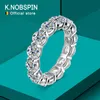 Wedding Rings Knobspin 5mm 7ct D Kleurring 925 SLIVER VOOR DE WIT GOUD BANDBEWERKING VOOR DRAMEN 230816