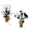 Faux Floral Greenery Creative Creative Plants Fake Plants Halloween Black Spider Crow Berry Tree Decorations Decorations Home Decor Artificial 230815