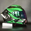 Motosiklet Kaskları X14 Kask X-Fourteen Yeşil Tam Yüz Yarışı Casco De Motosikül ECE