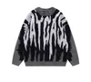 Męskie swetry Seveyfan Winter Sweater Hip Hop Knitwears Knitted Got Gothing Gothic Grunge Ubrania Dark Academia Streetwear 230815