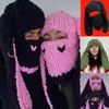 Beanie/Skull Caps Warm Winter Sticke Hat With Face-Mask Breattable Headwear Women Headbonad Adult Lady Cosplay Costume Year Headgear 230815