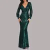 Basic Casual Dresses Corset Sleeve Deep V Neck Long Dresses For Weddings As A Guest Formal Sequin Bare Arm Slim High Waist Bodycon Maxi Dress 230815