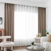 Cortina de 300 cm de altura da sala de estar moderna cortinas de janela rideaux derrama as cortinas européias bege para o quarto R230815