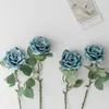 Декоративные цветы 1 шт. Искусственная цветочная фальшивая роза одиночная шелковая антикварная симуляция для домашней свадьбы украшения