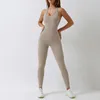 Lulu Hollowed Back Yoga Jumpsuit Sport Outfit for Women Bodysuit Suits for Fitness Set Workout Tights Sportswear for Gym