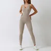 Lulu Hollowed Back Yoga Jumpsuit Sport衣装