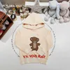 Diseñador ropa de bebé para niños sudaderas con calma de muñeca tejido de oso