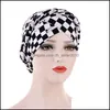 Beanie/Skull Caps Böhmen Print Muslim Turban Scarf For Women Islamic Inner Hijab Arab Wrap Head Scarves Femme Musman Turbante Mujer D DH7KU