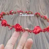 Hochzeitshaarschmuck 5pcs Braut Kopfbedeckung Blumenkopfkranz Kronen hellviolettes Haarbandfee Stirnbänder für Frauen Brautjungfern Stücke 230815