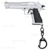 Desert Eagle-Silver Mini Gun Schlüsselbund 1 4 Miniaturpistolenform Pistolenschlüsselring Anhänger Ornament Geschenk für die Armee-Fan-Modellsammlung T230816