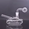 Großhandel 14mm weibliche Glas-Ölbrenner-Bong-Wasserpfeifen Shisha-Perkolator Perc Klare dicke Pyrex-Raucherbongs mit männlichem Glas-Ölbrenner-Rohr Dhl-frei