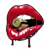 16 14CM red lips bullet PVC car decoration DIY sticker CA-4009231G