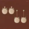 Stud Earrings 2023 Christmas Series Snowflake Antler Hair Ball Holiday Gifts Year Essential Celebrity Accessories