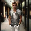 Herren -Casual -Shirts Sommerhemd Schwarz -Weiß -Stadt 3D Printed Style Mode hohe Qualität