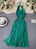 Casual Dresses Yuoomuoo Women Dress Fashion Chains Belt High Split Long Summer Backless Sexy Party Vestidos