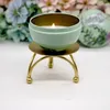 Candele 1pcs Piatto di metallo Torta rotonda Tabletop decorazione Ornamento per matrimoni per le vacanze Art Holidate Home