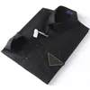 Camisas de vestir para hombres Camisa formal sin arrugas elástica con incrustaciones de cuentas de manga larga de diseñador Camisas con cuello abotonado informal de negocios con bolsillo para hombres de calidad superior