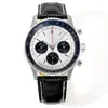 Breitling Mechanical Watch Chronograph Mens Watch Ruch Modna Na rękopis Wristwatch Pasek Wodoodporny Montre de Luxe 43mm