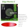 Tischtennis setzt Stiga Mantra M Hs Serie Gummi -Rubber -Pickel in Offensive Ping Pong für Mid and Back Court 230816